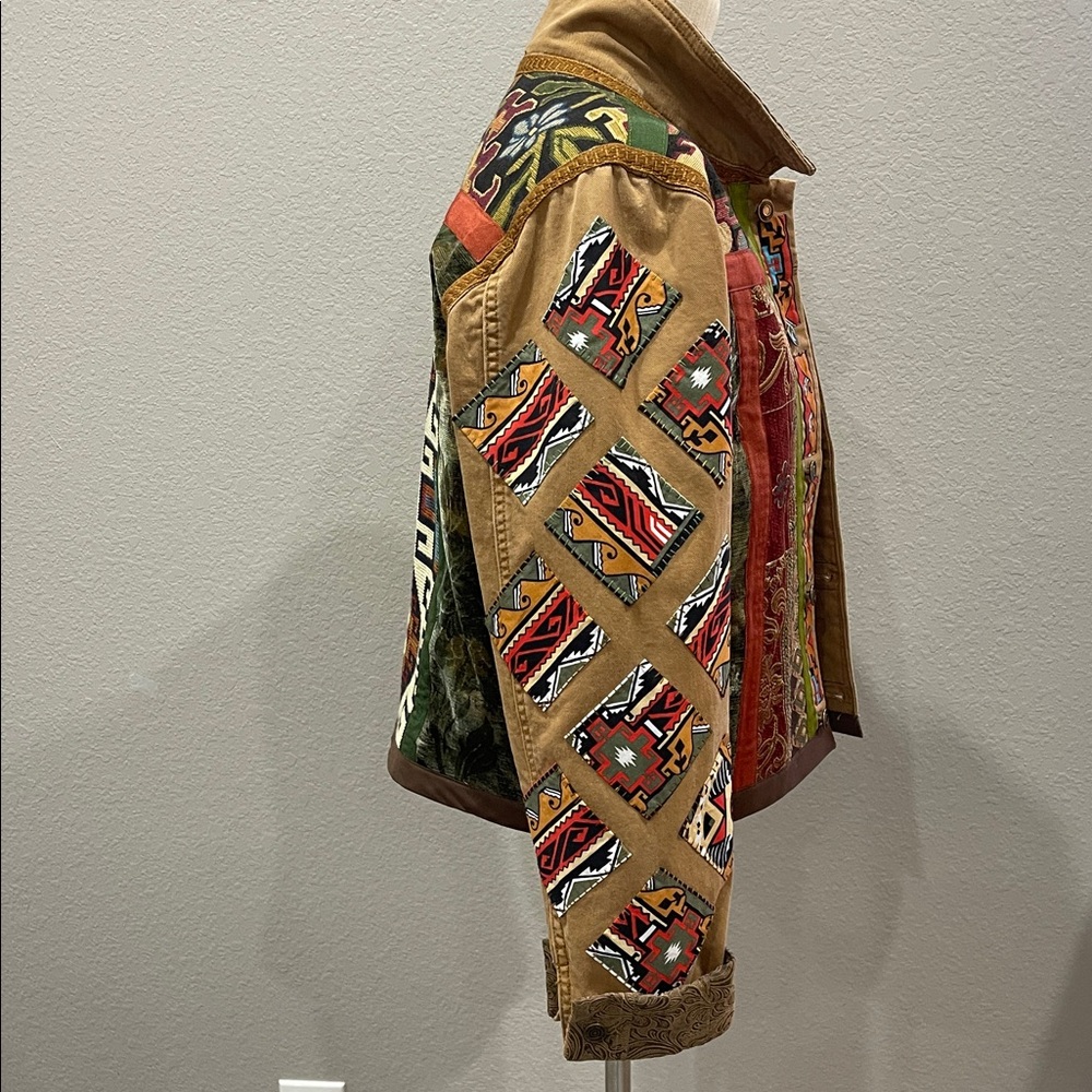 Upcycled Patchwork Denim Jacket - image 6